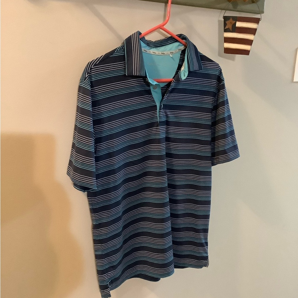 Walter Hagen Blue Polo Golf Shirt Size Small